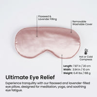 Flaxseed Filled Eye Pillow for Adults | Weighted Meditation for Relaxation | Cold Therapy Lavender Scented for Women