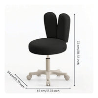 Rolling Stool with Backrest Height Adjustable Swivel Stool with Backrest Padded Furniture for Makeup Artists
