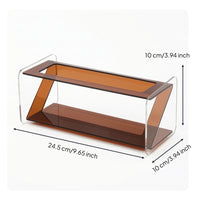 Transparent Controller Control Holder Compact Controller Control Holder with Compartments Glossy Desktop Organizer Sleek for Desk