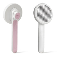 Easy to Clean Dog and Feline Deshedding Brush Deep Hair Removal Self Cleaning Slicker Brush Skin-Friendly Pet Hair Remover Comb