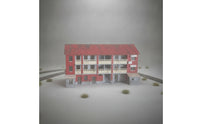 Three-Story N-Scale Building 1:160 Diorama Accessory Vintage Miniature House Architectural for Modelers, Hobbyists, City Layout