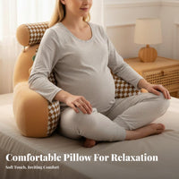 Multi-Functional Bed Rest Support Cushion Soft Textile Support Lounge Cushion Ergonomic Design for Students, Bedroom, Dorm Room, Floor
