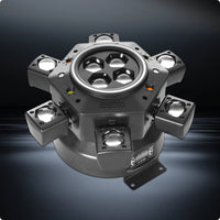 Beam-Style Six-Arm Stage Light Rotating Moving Head Stage Light RGBW Lighting Strobe for Performers, Clubs