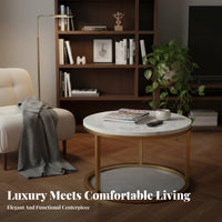 2 Pieces Modern Design Round Two-Piece Table with Storage Space-Saving Nesting Table Set Easy to Clean Living Room Furniture Scratch Resistant for Apartment Dwellers, Homeowners, Families, Lounge Area, Small Areas, Office