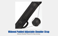 Pool Cue Tube, 6-Hole Large Capacity, Cue Bag, PU, Fastener, Adjustable Shoulder, Multi-Color, Ninesphere, Snooker