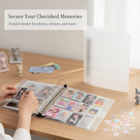 Frosted PP A4 Loose-Leaf Binder Album for Stickers, Bookmarks, and Collectibles