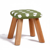 Removable Cover areated toadstool Stool sturdy Wood Legs toadstool-inspiredShaped Stool Soft and Comfortable Round Footrest Multi-Functional for Children, Home Decorators, Living Room, Bedroom, Playroom, Dormitory