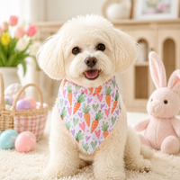 Dog Bandana For Easter, Cartoon Polyester Design, 64x45cm Pet Neckerchief, Big Brother Dog Bandana