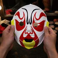 Sichuan Opera Mask Wearable Hand-Painted Velvet Peking Opera Facial Mask Full Face for Performance
