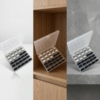 Multi-Size Home Bobbin Box Set with Colored Transparent Bobbins and Thread for Sewing Machines