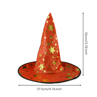 Starry Design Star Print Wizard Hat Stage Prop Pointed Wizard Hat Magical Look Costume Accessory Soft