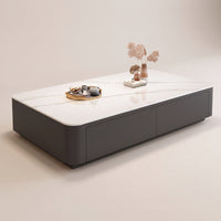 Coffee Table with Glass Top No-Assembly Glass Coffee Table Modern Furniture for Living Room, Apartment