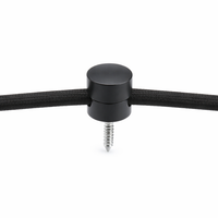 Pendant Light Cord Management Wire Buckle with Electroplating Process, 18x16mm Cylindrical Cable Clamp for DIY Lighting, Retro Style Cord Holder