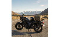 Black Finish Rear Luggage Rack Sturdy Motorcycle Rear Rack Heavy-Duty Slimline for Motorcyclists, Commuters, Commuting