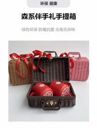 Rattan-Style Handle Gift Box with Lid