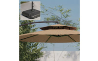 Cantilever Patio Umbrella Ventilated Top Cantilever Umbrella with Base Crank-Open for Homeowners, Vendors, Garden, Backyard, Balcony