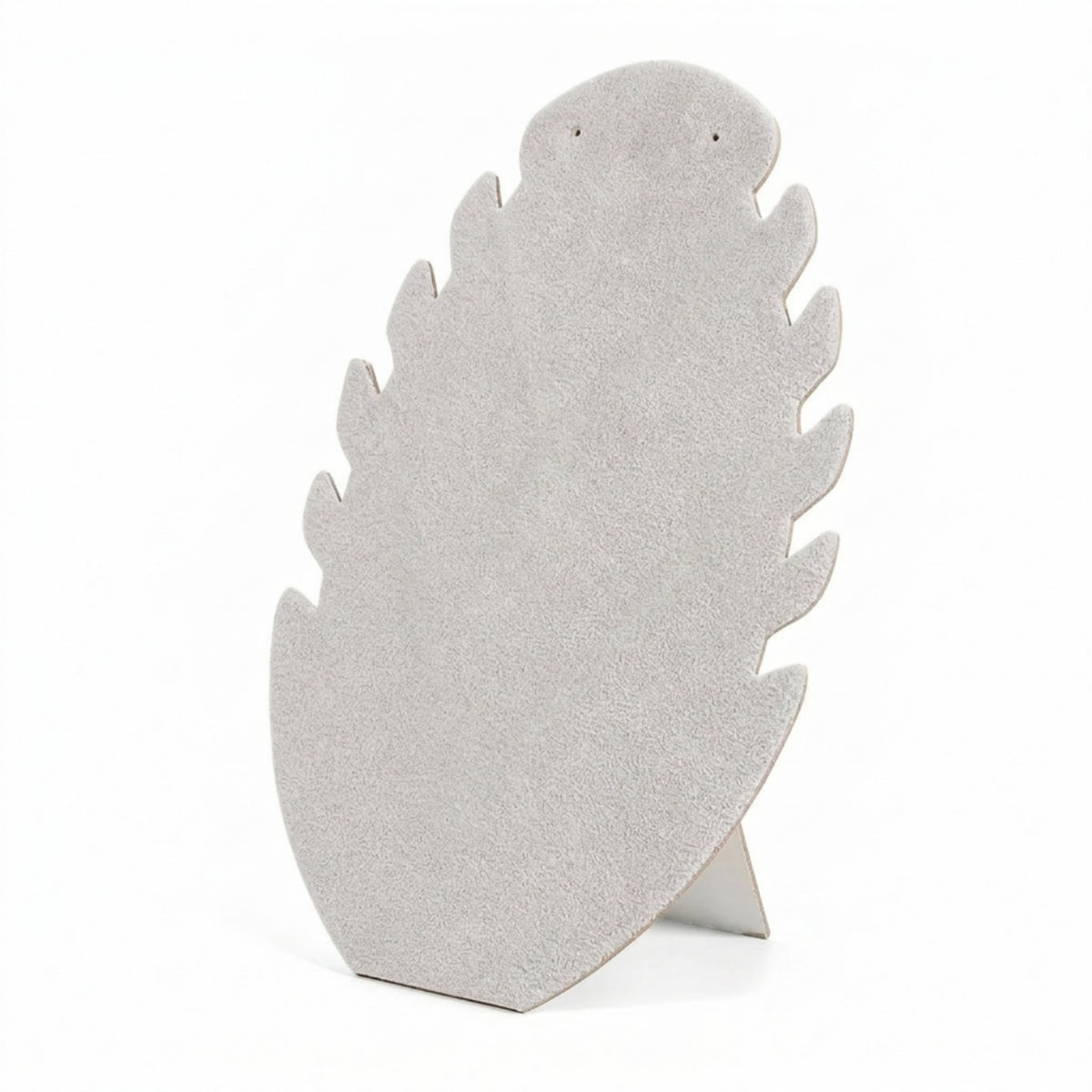 Freestanding Flame-Shaped Necklace Stand Layered Leaf Edge Fold-out Necklace Display Board Hanging Holes Jewelry Display Stand Rounded Top for Counter