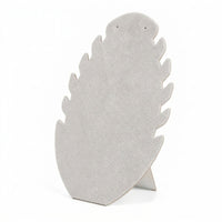 Freestanding Flame-Shaped Necklace Stand Layered Leaf Edge Fold-out Necklace Display Board Hanging Holes Jewelry Display Stand Rounded Top for Counter