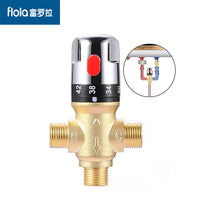 Flola Brass Thermostatic Mixing Valve for Water Heaters and Solar Systems, Surface Mount