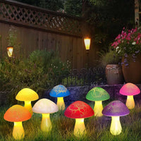 Waterproof Solar Toadstool Light Weather-Resistant Crackle Glass Toadstool Lamp No Wiring Needed Decorative Solar Garden Light Auto On/deactivate for Courtyard, Patio, Flower Bed