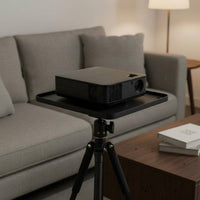 Drill-Tool-Less Display Device Tray Easy Installation Tripod Display Device Plate Portable for Home Theater, Living Room, Bedroom