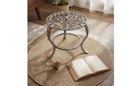 Cast Iron Plant Stand Decorative Plant Stand with Scrollwork Legs Ornate Metal Garden Pedestal Riser for Gardeners, Garden, Balcony, Living Room