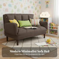 Space-Saving Foldable Sleeper Chair Double Seater Fold-expandable Chair Bed Plush Fabric transformable Sofa Ergonomic Support for Children, Students, Small Spaces, Bedroom, Living Room, Apartment