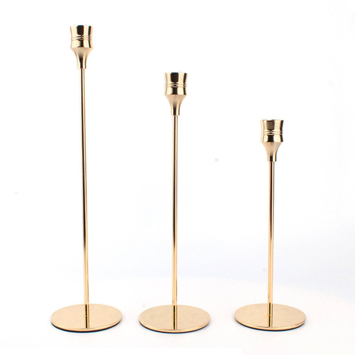 Metal Taper Candle Holders Holder Elegant Modern Candlesticks Holders Stable Base Table Centerpiece for Wedding, Mantlepiece