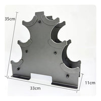 Space Saving 3-Tier Dumbbell Stand Stable Design Hand Weight Storage Rack for Home Gym