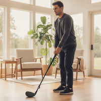 Golf Practice Club with Adjustable Shaft Retractable Telescopic Golf Club Compact for Beginners