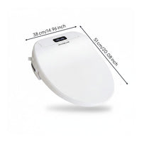 Universal Fit Heated Bidet Seat Handheld Controller Control Smart Toilet Seat Warm Air Drying Bathroom Fixture Night Light for Home
