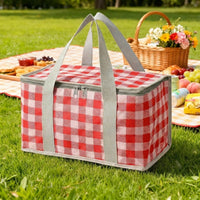 Lunch Box Insulated Cool Bag for Men Women, Oxford Cloth Cool Box for Food Storage, Handheld Picnic Basket for Camping BBQ, Shopping Bags Cooling