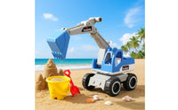 Realistic Design Toy Excavator Digger Movable Parts Toy Excavator Rounded Corners Beach Digger Vehicle Heavy Duty for Boys, Kids