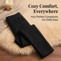 Leggings for Women UK with Extra Thick Fleece Lining for Winter Warmth, High Waist Tights with Pockets, Plus Size Gym Trousers