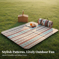 Aluminum Foil Backing Waterproof Picnic Blanket Lightweight Thickened Camping Pad Easy to Clean Foldable Outdoor Mat Sturdy for Picnickers, Beachgoers, Picnics, Lawn, Parks, Travel