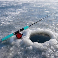 Ultralight Carbon Ice Fishing Rod with Reel, Short Portable Winter Raft Fishing Pole