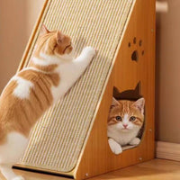 Low-Shedding Cat Scratcher House Long-Lasting Indoor Cat Playhouse Stable Design Pet Furniture Easy Assembly
