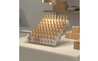 Nail Polish Rack Space Saving Lipstick Holder Easy to Clean Cosmetic Display Stand for Vanity