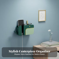 Multifunctional Controller and Phone Holder Multipurpose Phone Charging Holder Drilldrillless Installation Wall Organizer No Drilling Required for Renters, Office Workers, Students, Living Room, Bedroom, Kitchen, Bathroom