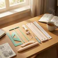 Bookbinding Kit with Waxed Thread Hand-Stitched Bookbinding Tool Kit Notebook Cover Maker Perforated Accurate for Crafters