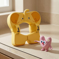 Front Opening Underarm Baby Swim Collar Printed Face Elephant Swim Collar Pastel Infant Pool Buoy Soft for Babies, Bath