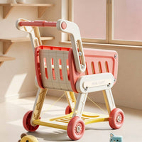 Role-Playing Shopping Cart Toy Easy to Push Toy Shopping Cart Long-Lasting Playset Sturdy for Toddlers, Kids, Playroom