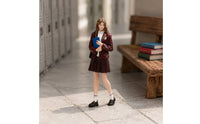 Hand-Painted Schoolgirl Figure Finely Detailed Collectible Model for Collectors