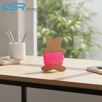 Lightweight Bear-Shaped Winding Card Flat Cardboard Winding Card Compact Line Spool Slimline for Anglers