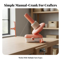 Quick Winding Large Yarn Winder Heavy-Duty Construction Manual Yarn Ball Winder Easy to Use Compact Storage for Home