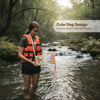 Waterproof Phone Pouch with Lanyard, Touchscreen Compatible, for Swimming, Boating, and Diving