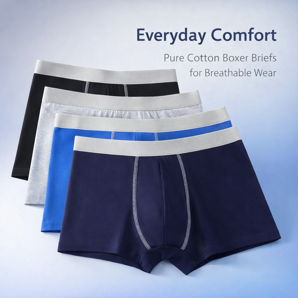 Mens Boxers Multipack in Premium Material for Daily Wear, Breathable Underwear for with Elastic Waistband, All Season Shorts