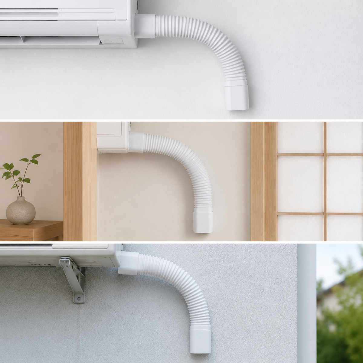 PVC Air Conditioner Pipe Decorative Cover for Indoor Outdoor AC Copper Tube Concealment and Beautification