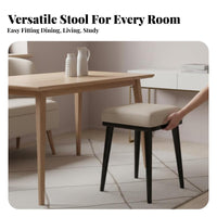 Modern Minimalist Stackable Leg Stool Light Luxury Design Padded Stacking Stool Space-Saving Household Furniture Multi-Purpose for Homeowners, Guests, Adults, Living Room, Kitchen, Bedroom, Office