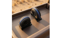 1/64 Scale Bed Mount Spare Tire Carrier Black Pickup Bed Spare Tire Rack Blue Accent Stripe Away-Road Model Accessory